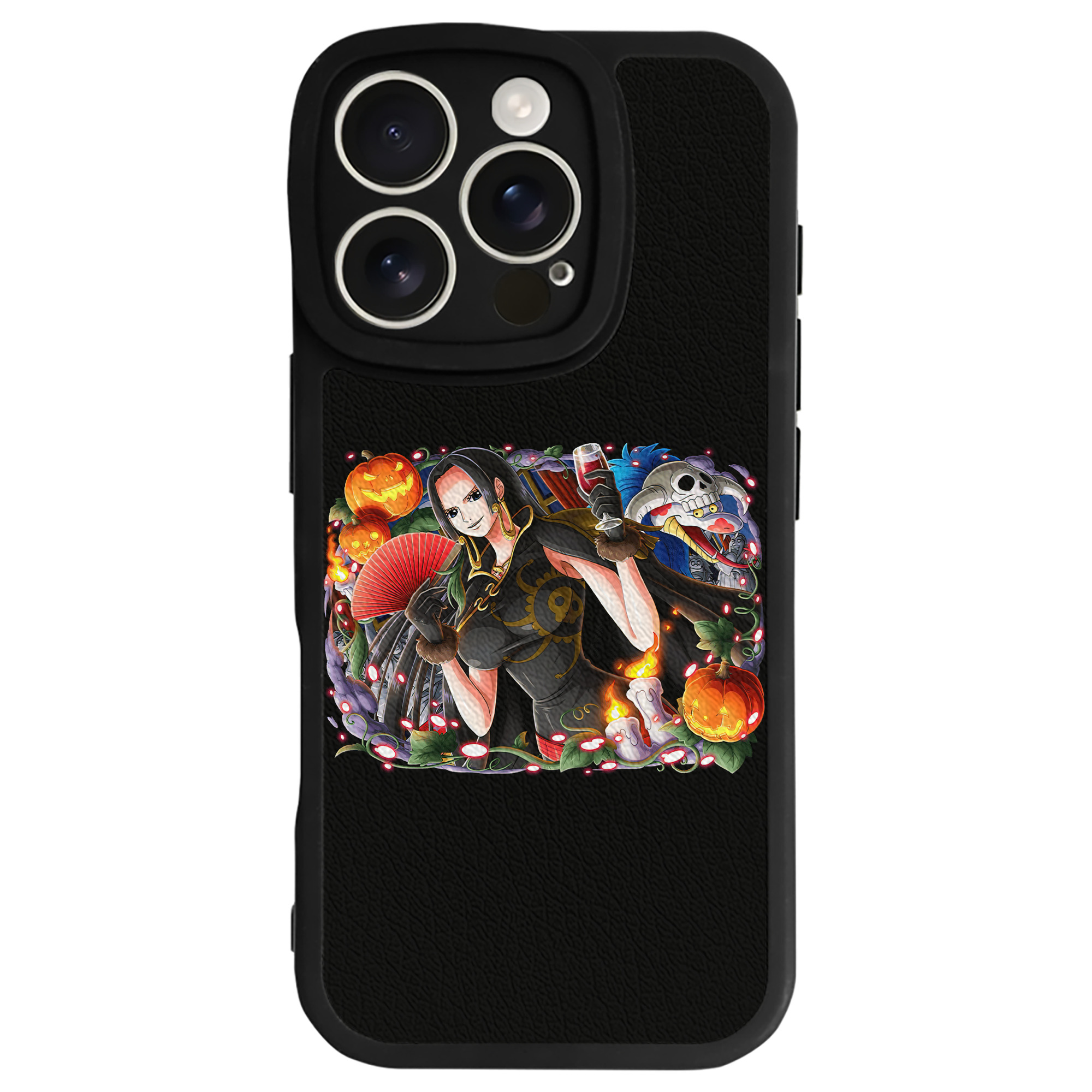 （画像用） ワンピース ボア・ハンコック ONE PIECE Boa·Hancock 【iPhone 16シリーズ対応】シリコンスマホケース（レザー調） 材質：シリコン